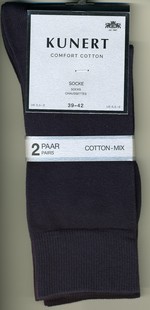 KUNERT - Comfort Cotton, 2 Paar Socken im Doppelpack, KUNERT 870300
